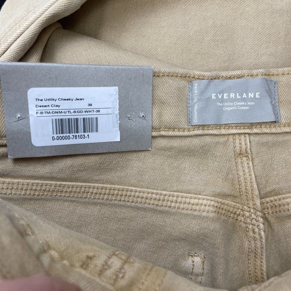 Everlane The Utility Cheeky High Rise Straight Leg Cotton Jean Desert Clay 30 - Picture 7 of 9